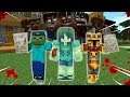 FIGHTING DANGEROUS MONSTERS AND TRYING TO SAVE ZOMBIE FAMILY / GET EATEN IN MINECRAFT !! Minecraft