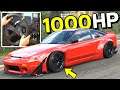 Crazy 1000HP Nissan 180SX Drifting in Forza Horizon 4 - Logitech G29 Steering Wheel