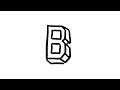 How to draw 3D Letter B Easy Drawing