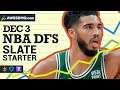 NBA Daily Fantasy First Look 12/3/21 | Slate Starter Podcast