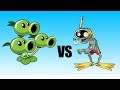 THREEPEATER VS SNORKEL ZOMBIE!  |  Plants vs. Zombies!