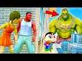 Franklin and Shinchan & Pinchan play HIDE AND KILL with Squid Game Doll In GTA 5