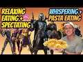 ASMR Gaming: Fortnite | Relaxing Eating/Spectating Gameplay! - Pasta Mukbang & Whispering