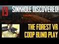 Sinkhole Discovered! | The Forest VR Coop Blind Play #13