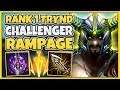 #1 TRYNDAMERE WORLD NEW 1V9 RAMPAGE BUILD (MOST DAMAGE POSSIBLE) - League of Legends