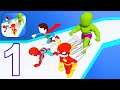 Super Hero Transform Run - Gameplay Walkthrough Part 1 All Levels 1-14 - Android, iOS