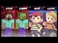 Super Smash Bros Ultimate Amiibo Fights – Steve & Co #337 Steve & Zombie vs Ness & Lucas