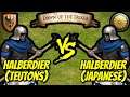 200 (Teutons) Halberdiers vs 200 (Japanese) Halberdiers | AoE II: Definitive Edition