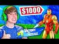 Kid UNLOCKS *NEW* $1000 Iron Man Skin and Gets VICTORY ROYALE in Fortnite!!