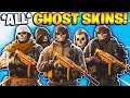 *ALL* GHOST OPERATOR SKINS IN MODERN WARFARE SHOWCASE (MW Ghost Pack Contingency +  "Classic Ghost")