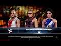 WWE 2K20 Heel Bayley VS Lacey Evans,Natalya Triple Threat Tables Match WWE SD Women's Title