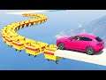 انزلاق المقصورة - باركور سيارة رياضية GTA 5 Crazy Cabin Bridge Slide - Sport SUV Car Parkour