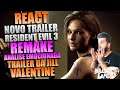 REACT e Análise Emocionada NOVO TRAILER De Resident Evil 3 Remake, Trailer Da Jill Valentine!