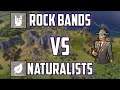 Rock Bands vs Naturalists, which is better for Tourism?