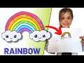 How to draw a simple Rainbow, cute and easy | Step by step tutorial for beginners and for kids
