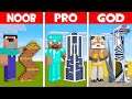 Minecraft NOOB vs PRO vs GOD: NOOB BUILD SKYSCRAPER HOTEL! SKYSCRAPER BUILD CHALLENGE! (Animation)