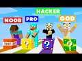 Minecraft NOOB vs. PRO vs. HACKER vs GOD :  LUCKY BLOCK RACE CHALLENGE in Minecraft! (Animation)