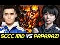 SCCC vs PAPARAZI Top 1 MMR — Mid Shadow Fiend vs Invoker