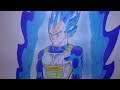 How To Draw Vegeta S.S.J.Blue-Dragon ball Super-Real Time Part 1-ベジータ-ドラゴンボール 超( スーパー )