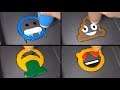 Emoji Pancake Art - Poop, Heart Eyes, Cold Face, Vomit
