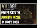 Resident Evil Village - How to Solve the Labyrinth Puzzle in Duke’s Room at Castle Dimitrescu