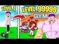 Can LANKYBOX Unlock The MAX LEVEL GYM in ROBLOX GYM TYCOON!? (MAX LEVEL UNLOCKED!)