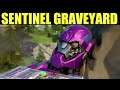 Dance on top of different sentinel heads at sentinel graveyard - Fortnite Sentinel Graveyard Locatio