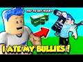 I Paid ROBUX To BECOME HUGE And ATE MY BULLIES In Roblox Super Eater Simulator!