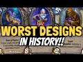 10 WORST CARD DESIGNS EVER?!? You Voted... Here Are Your Most Frustrating Cards. | Hearthstone