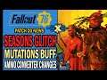 Fallout 76 News - Seasons Unlock Glitch, Mutation Buffs, Adrenaline Broken, Fallout Series & More