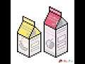 No.Pix Color Pixel Art Coloring Book Draw Number - Banana Milk Drink And Apple Juice Drink