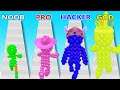 NOOB vs PRO vs HACKER vs GOD in Pixel Rush - Perfect LEVEL in Pixel Rush - Gameplay Android, Ios