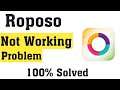 Roposo Not working Problem Solve || How To Fix Roposo App Not Working 2020