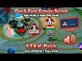 Geek MPL Emote (Geek Fam) Script with Backup File, Full Effects, Full Icon! | MLBB