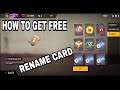 How to change name in Freefire, how to get unlimited Rename card in Freefire