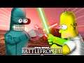Simpsons vs Futurama in Star Wars Battlefront 2 (Mods)