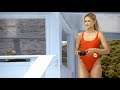 Katie Meehan One-Piece Red Swimsuit Body Lifeguard Duty Tower Scene
