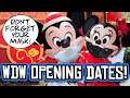 Disney World Reopening Dates ANNOUNCED! Disney Springs CLUSTER?!