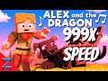 [999X SPEED] Alex and the dragon (Minecraft animation music video) "Fly away" ThefatRat
