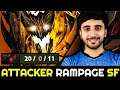 ATTACKER Rampage Shadow Fiend (2 Games) Almost 1 Kill Per Minute