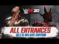 WWE 2K20 : ALL DLC Entrances & Ratings! Demon King Finn Balor, $500 Shirt The Rock, Mankind & more!