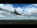 Hard Emergency Landing Budapest - PIA 777-200 wih burning Engines