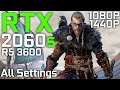 Assassin’s Creed Valhalla | RTX 2060 Super + Ryzen 5 3600 | All Settings | 1080p 1440p