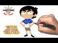 how to draw Victor from Victor and Valentino step by step easy
