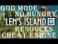 Len's Island How to get God Mode, No Hungry and Resouces with Cheat Engine