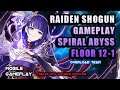 Raiden Shogun Gameplay Spiral abyss 2.1 floor 12:1 Both side Genshin Impact