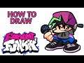 How To Draw Neo Boyfriend Friday Night Funkin Step by Step