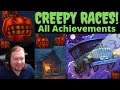 Collecting Pumpkins in a Haunted Cemetery Town | Creepy Races | All Achievements 100%