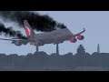 QANTAS 747-400ER • [Engine Fire] • Emergency Landing at Jakarta Airport