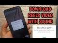 Sounds Not Available On Instagram Reels Video After Download Problem Solved || 100% Working